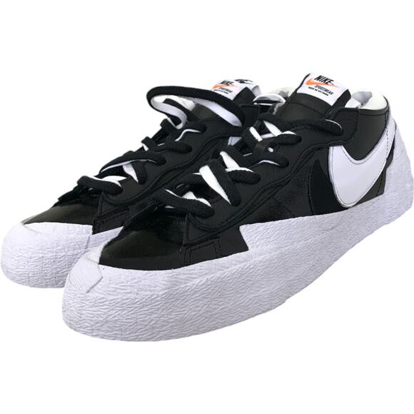 Nike Sacai Blazer Low Sneakers Unisex Size 10/11.5 Shiny Black White DM6443-001 main image 7